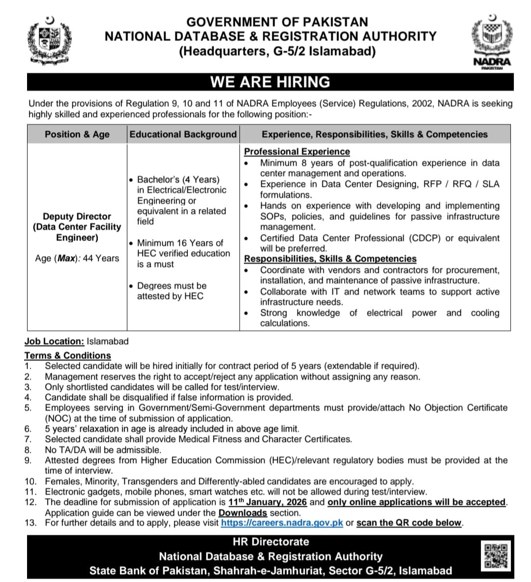 Powerful NADRA Careers 2026: Excellent Deputy Director Opportunity