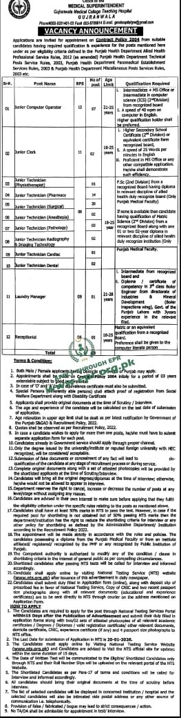 Top Gujranwala Medical College Jobs 2026: Apply Now for Amazing Careers!
