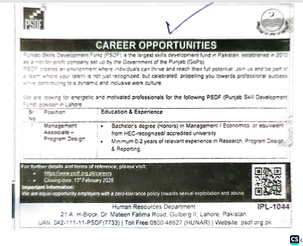 Exciting Career Opportunity: Punjab Skills Development Fund Jobs 2026