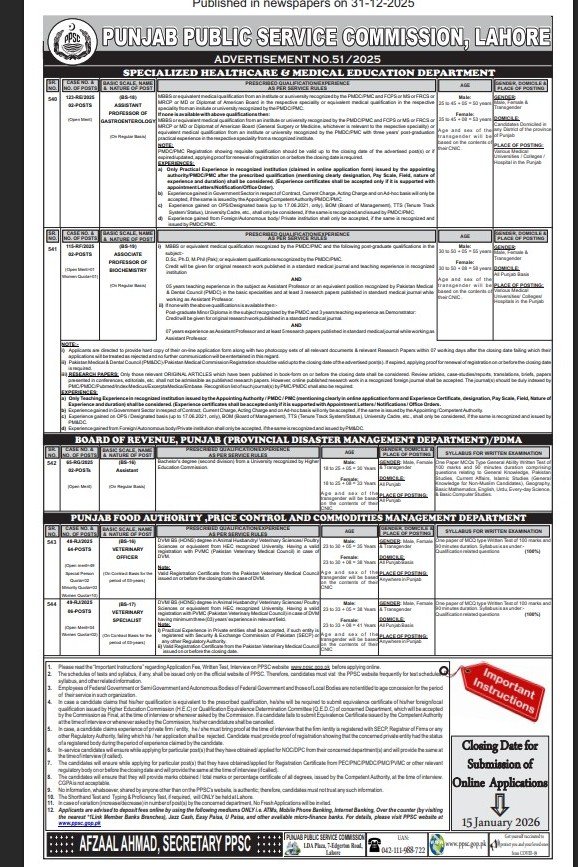 Prestigious PPSC Government Jobs 2026 – Secure Your Future!