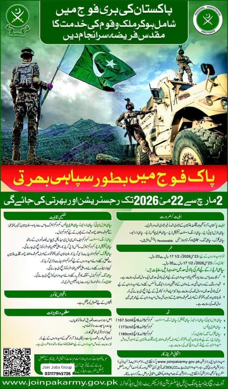 Join Pak Army 2026
