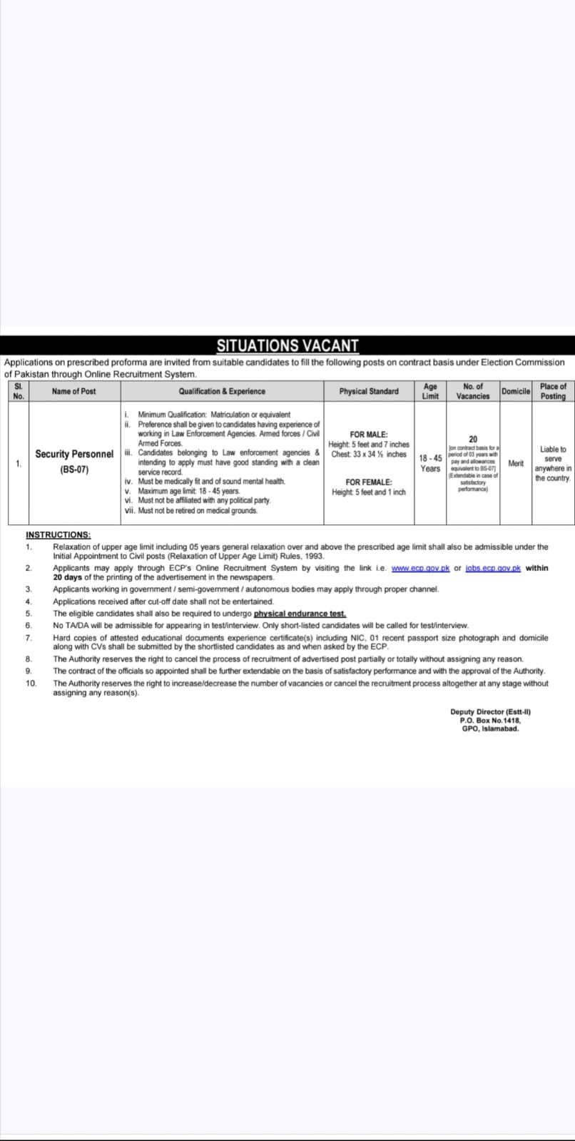 Latest Election Commission of Pakistan Jobs 2026: Incredible Career Opportunity